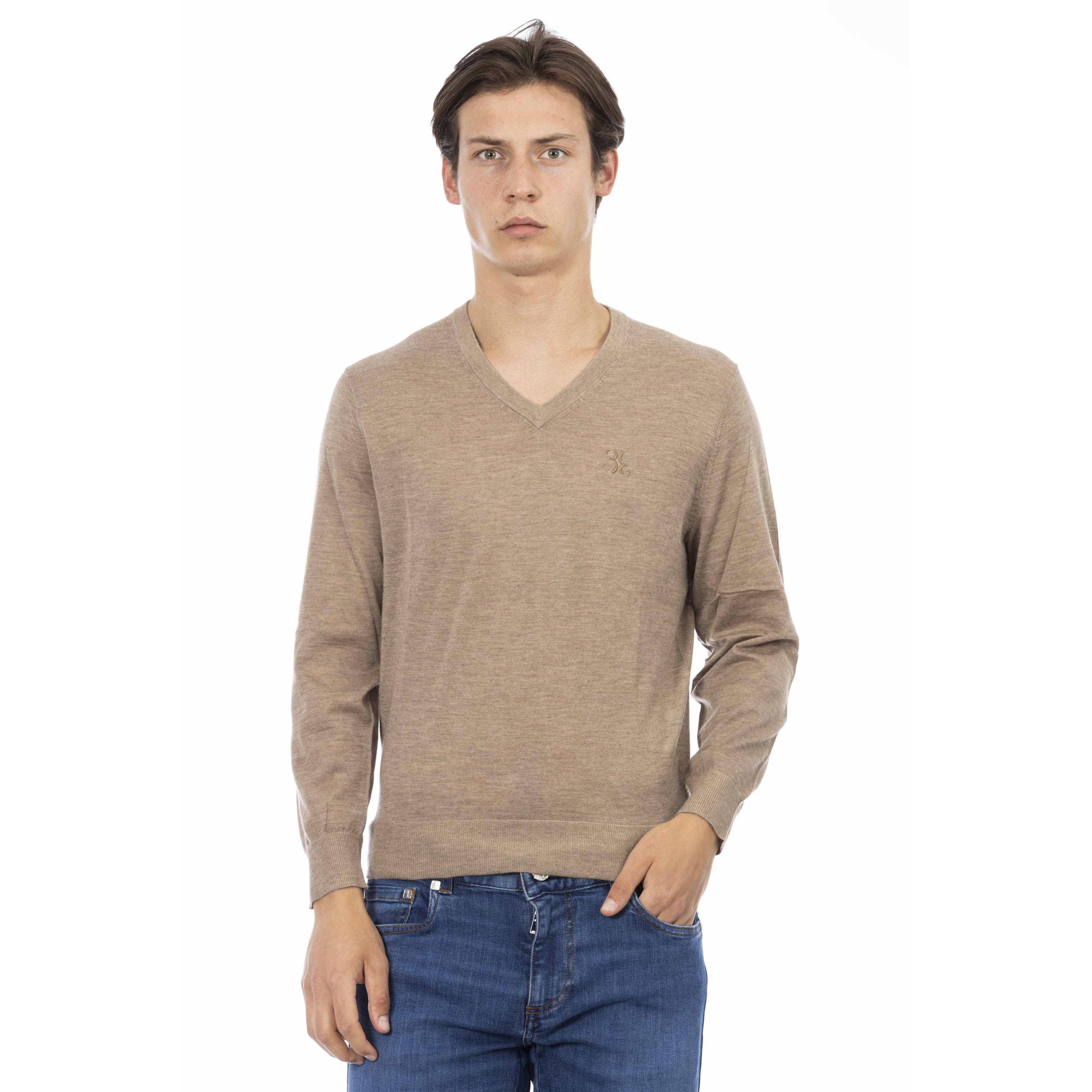 Пуловер Billionaire V Neck Sweater, бежевый пуловер с v образным вырезом из льна