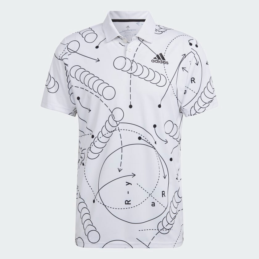 

Поло Adidas Tennis Club Graphic, белый