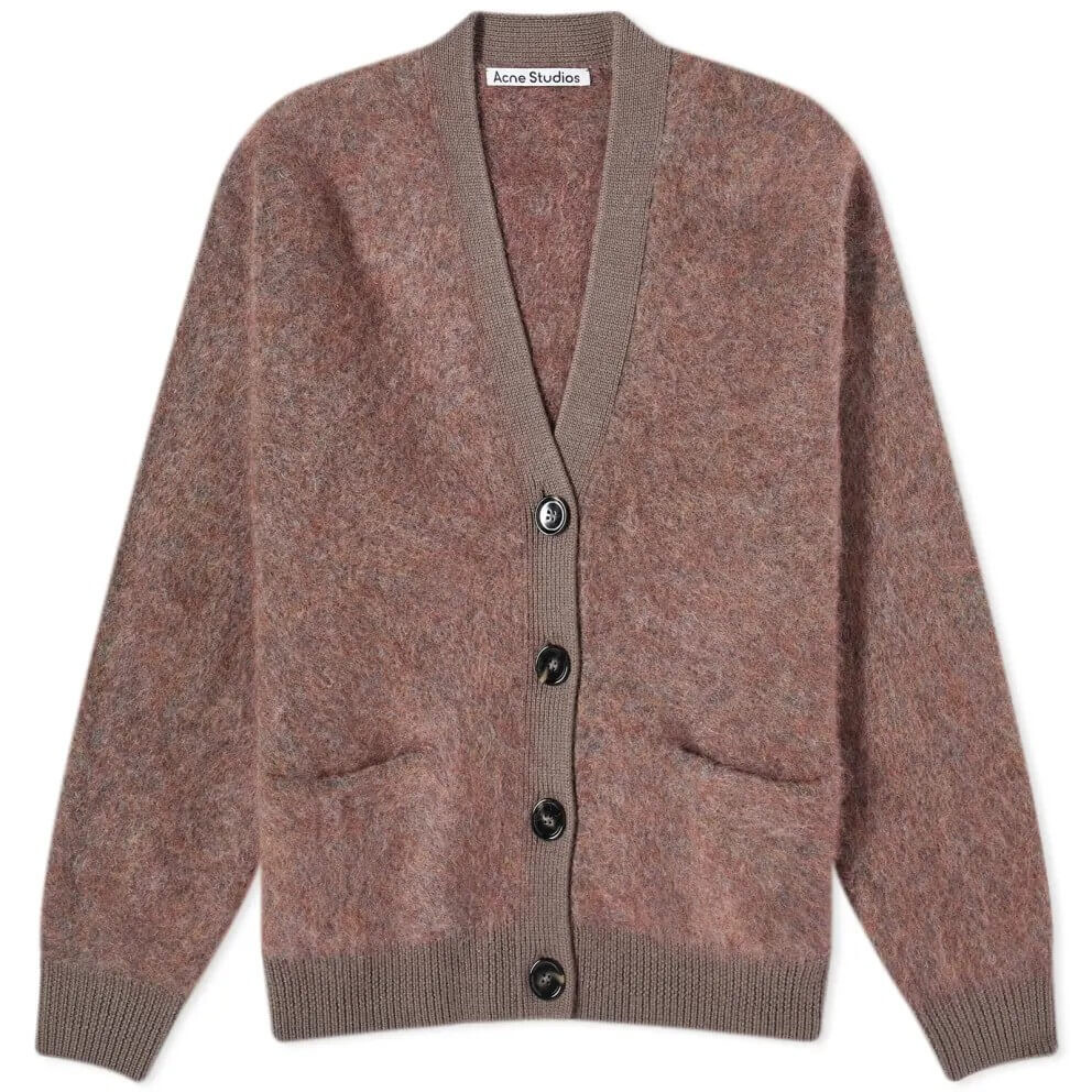 

Кардиган Acne Studios Rives Mohair Rws, коричневый/синий меланж