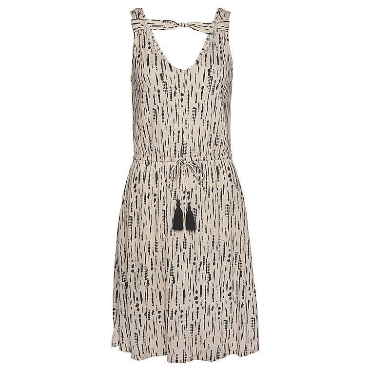 

Платье Lascana Printed Sleeveless Mini, бежевый/черный