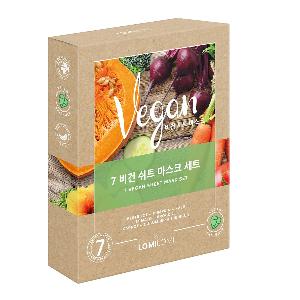 

LOMI LOMI 7 Vegan Sheet Mask Set набор веганских тканевых масок 7 шт.