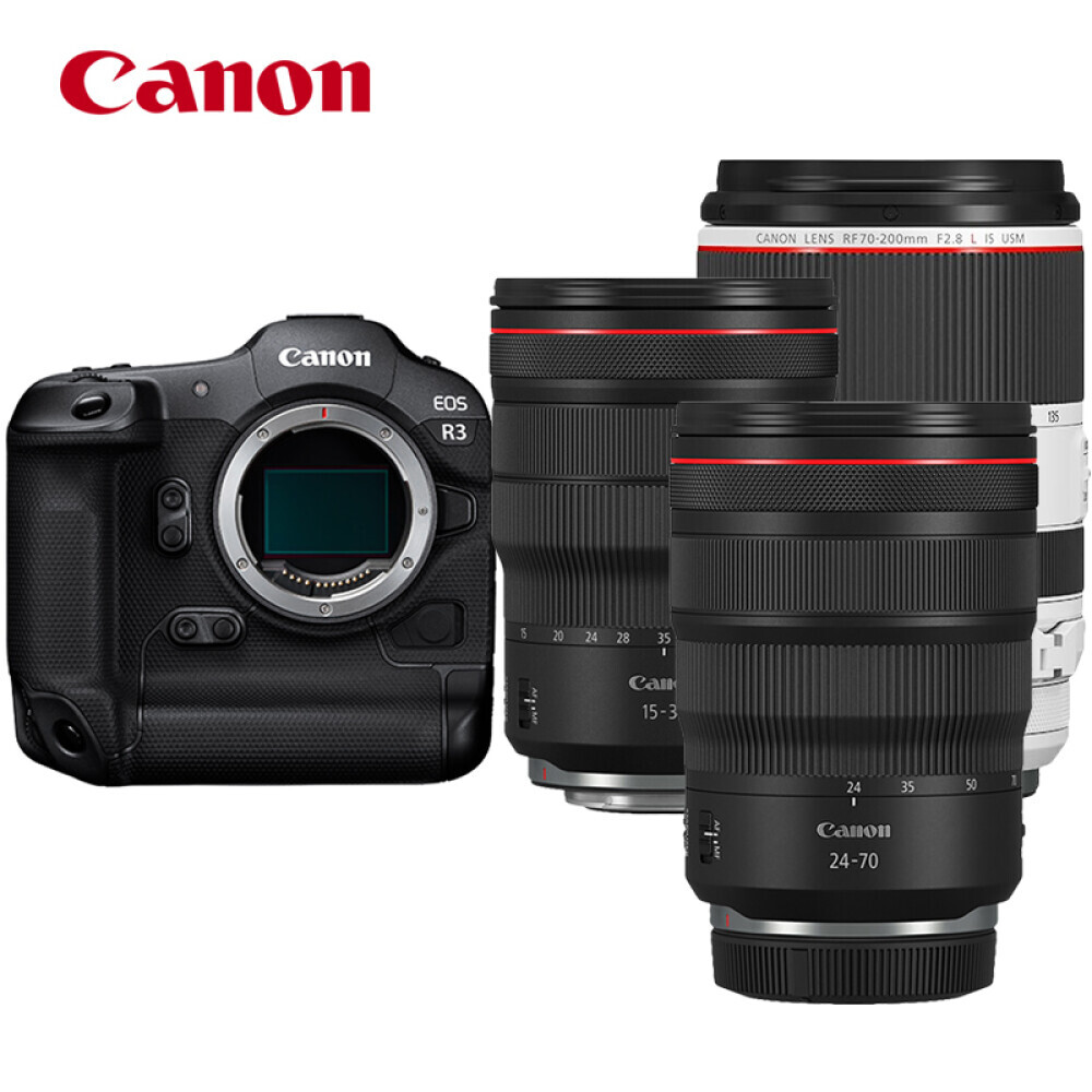 

Фотоаппарат Canon EOS R3 （RF15-35+RF24-70+RF70-200） с картой памяти CFe 512G