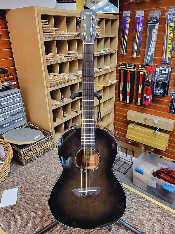

Компактная народная гитара Yamaha CSF1M, прозрачная, черная CSF1M Compact Folk