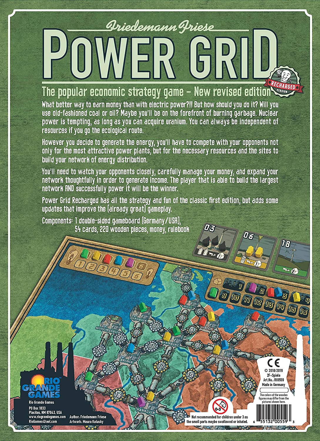 Настольная игра Rio Grande Games: Power Grid Recharged – заказать по  доступной цене из-за рубежа в «CDEK.Shopping»