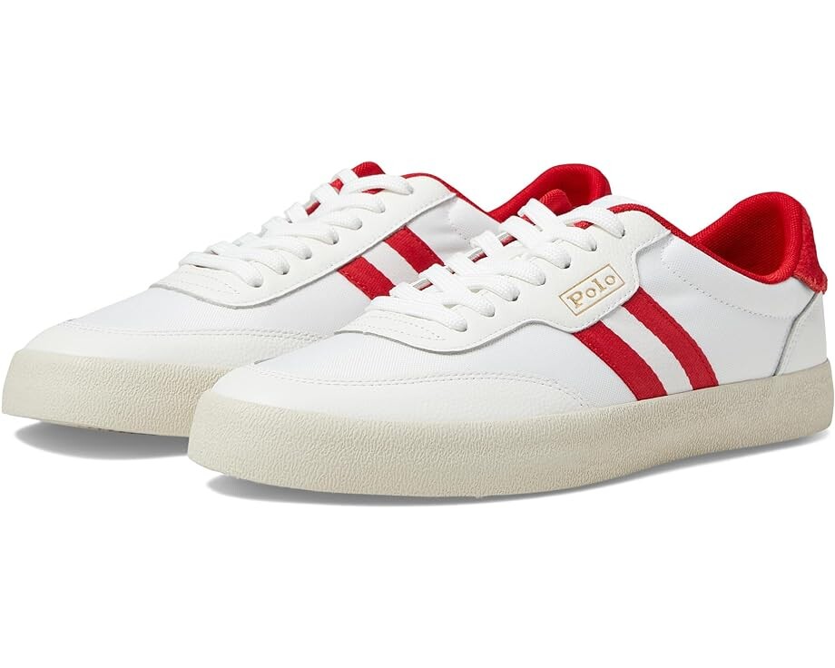 

Кроссовки Polo Ralph Lauren Court Low-Top Sneaker, цвет Off-White/Red