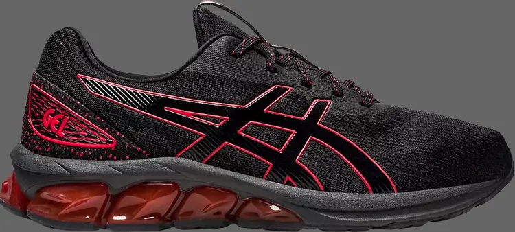 Кроссовки gel quantum 180 7 'black red alert' Asics, черный кроссовки gel quantum 180 black electric red asics черный