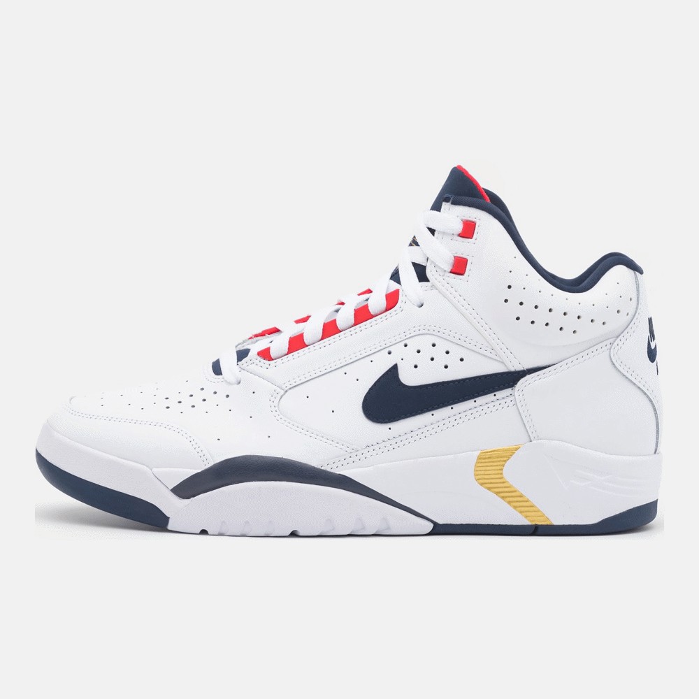 Кроссовки Nike Sportswear Air Flight Lite Mid, white/midnight navy/university red/metallic gold - фото