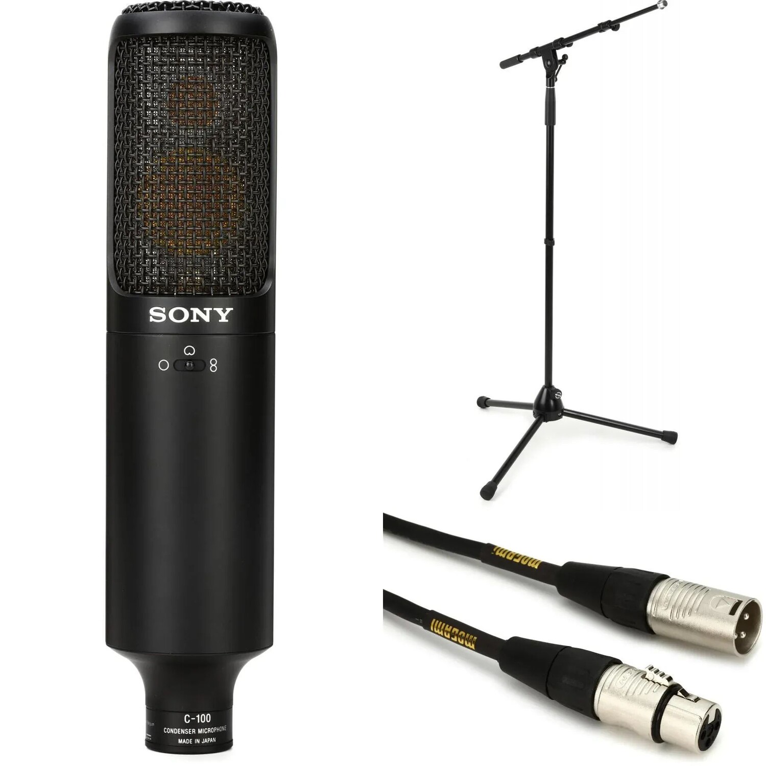

Двусторонний конденсаторный микрофон Sony C-100 с подставкой и кабелем