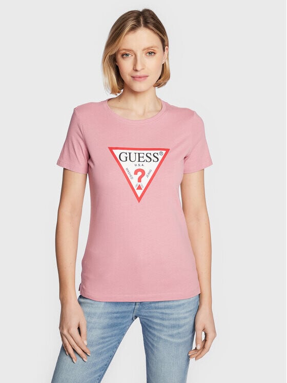 

Футболка стандартного кроя Guess, розовый