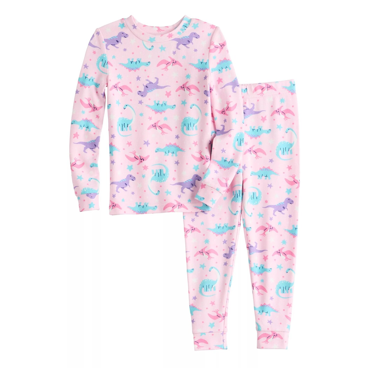 

Пижамный комплект Cuddl Duds Dino для маленьких девочек Cuddl Duds