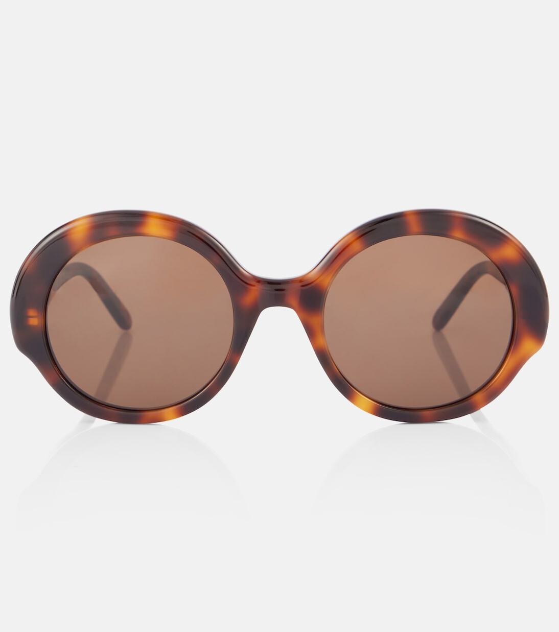 

Большие солнцезащитные очки Round Slim Loewe, коричневый