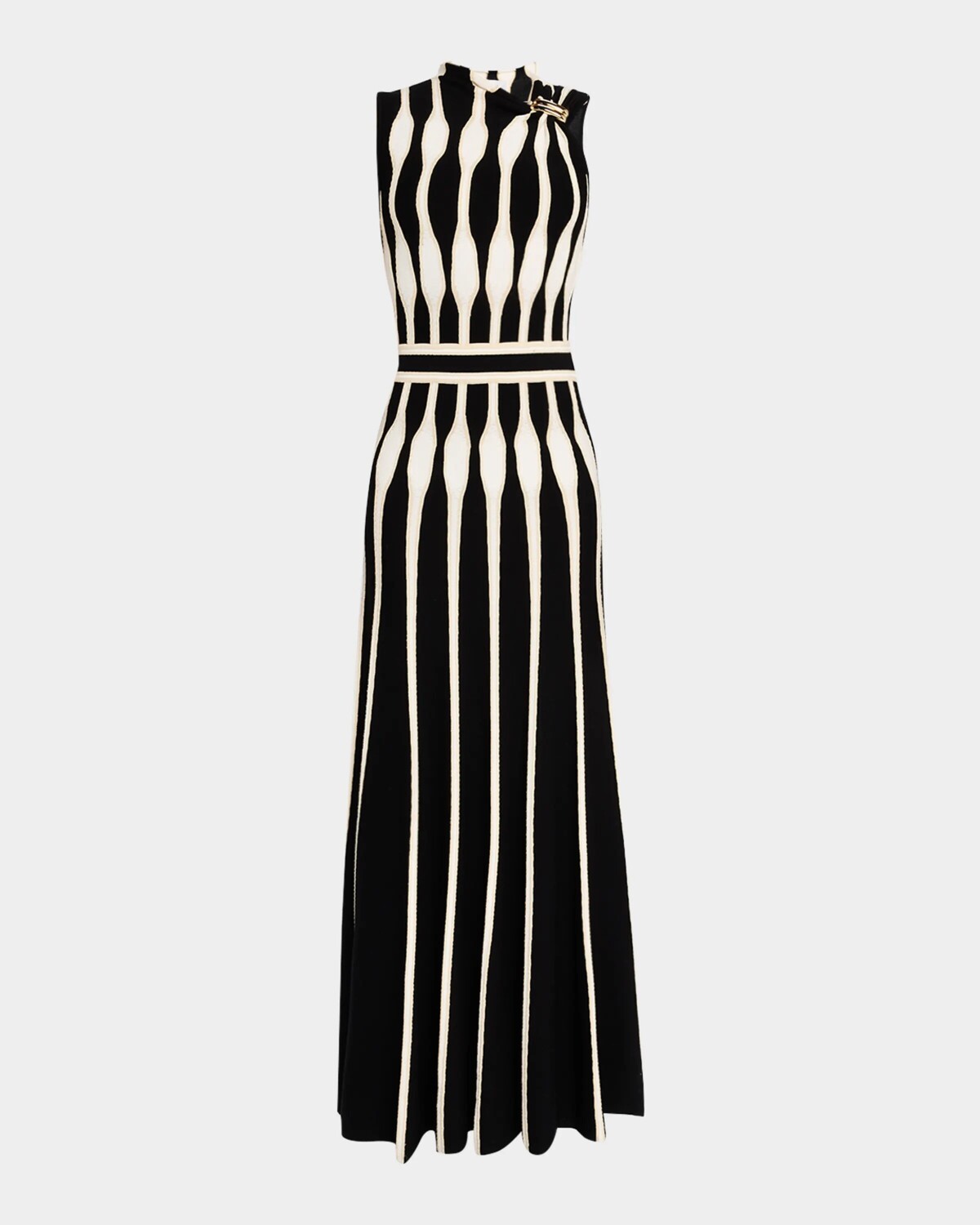 

Трикотажное платье макси Beaford Acler, цвет Black W Ecru