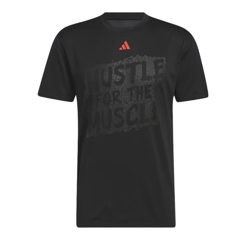 

Футболка Adidas Hustle For The Muscle Aeroready Short Sleeve Graphic, черный