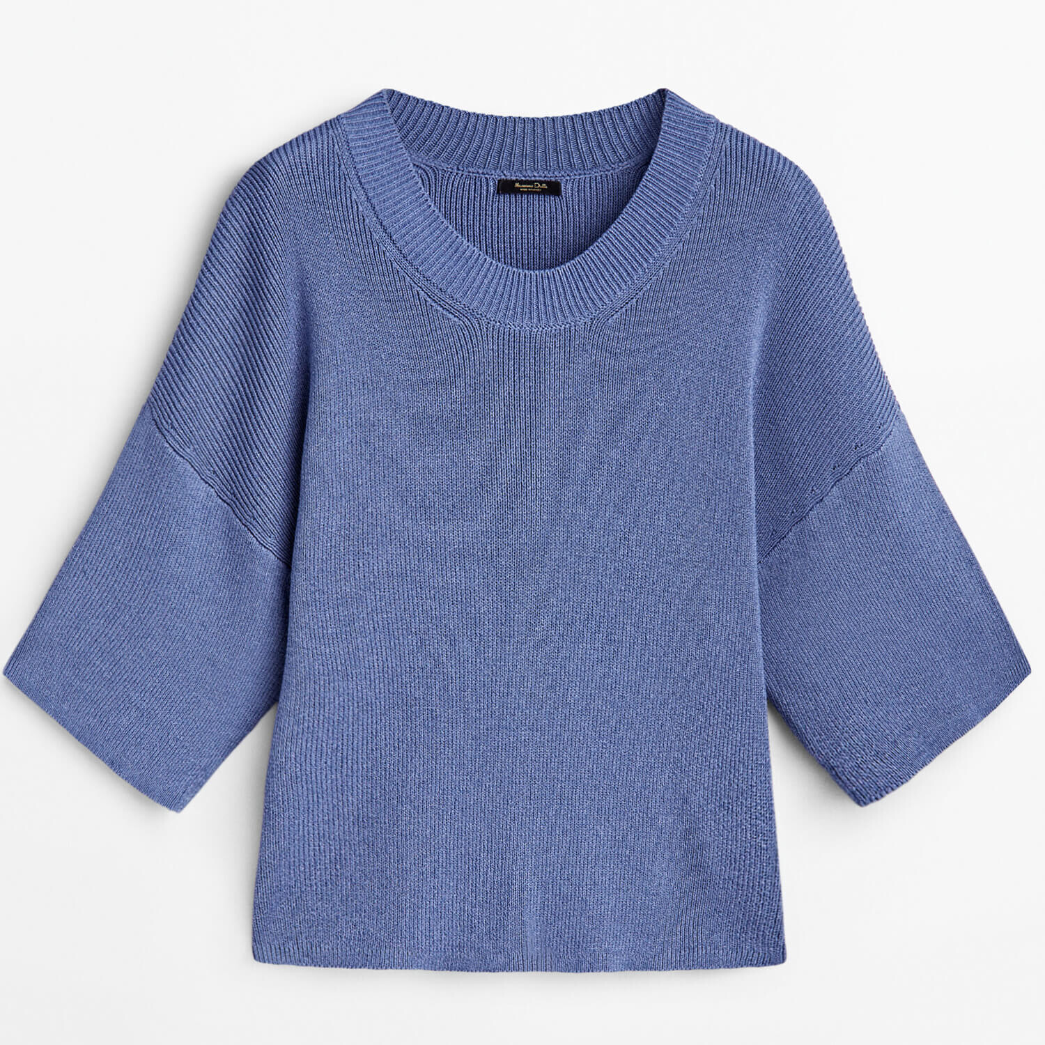 

Свитер Massimo Dutti Knit With 3/4 Sleeves, синий