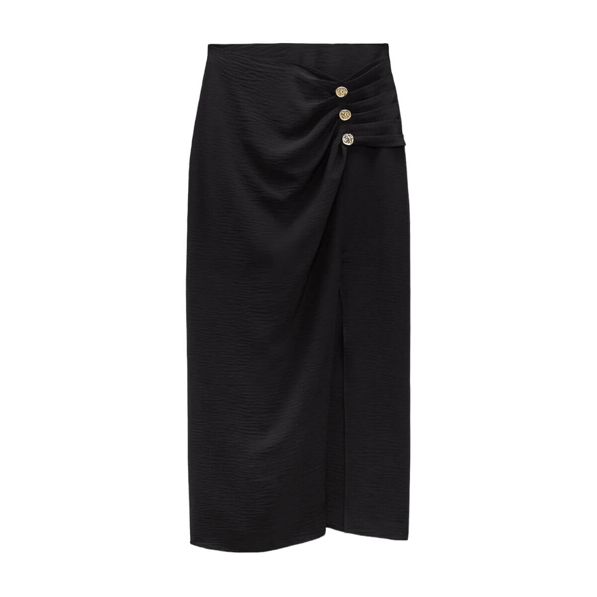 

Юбка Zara Midi Golden Buttons, черный