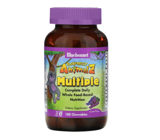 Мультивитамин Rainforest Animalz 180 жевательных таблеток в форме животных Bluebonnet Nutrition