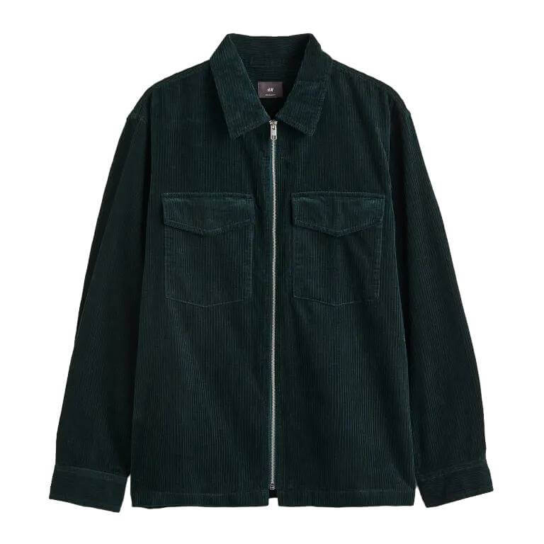 

Рубашка H&M Corduroy, зеленый