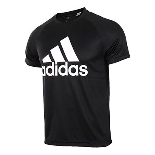 

Футболка Adidas D2M Tee Logo Printing Casual Sports Black, Черный