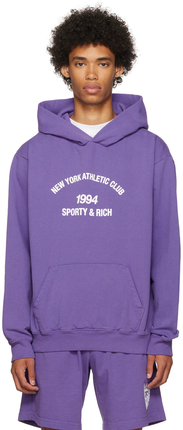 

Фиолетовая толстовка с капюшоном 'NY Athletic Club' Sporty & Rich