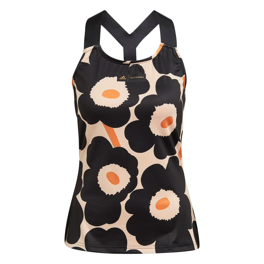 

Топ Adidas Marimekko Tennis Y-Tank, черный/оранжевый