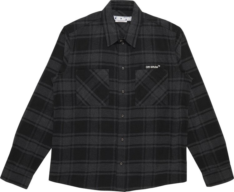 

Футболка Off-White Outline Arrows Flannel T-Shirt 'Grey/White', серый