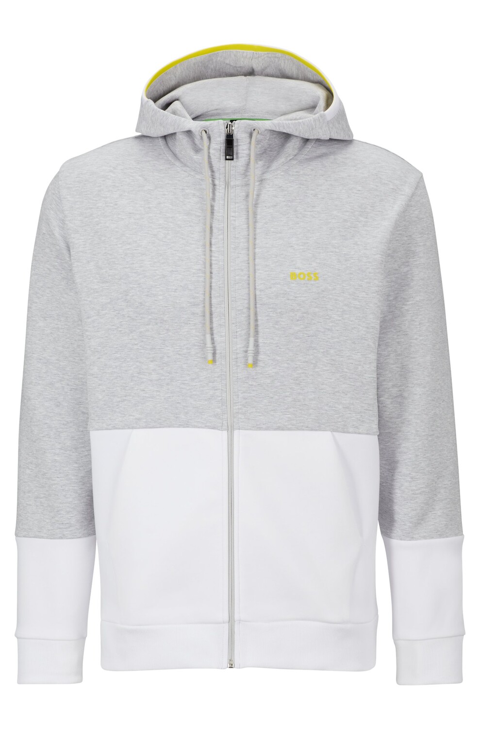 

Толстовка Hugo/Hugo Boss Cotton-blend Zip-up With Embroidered Logo, светло-серый