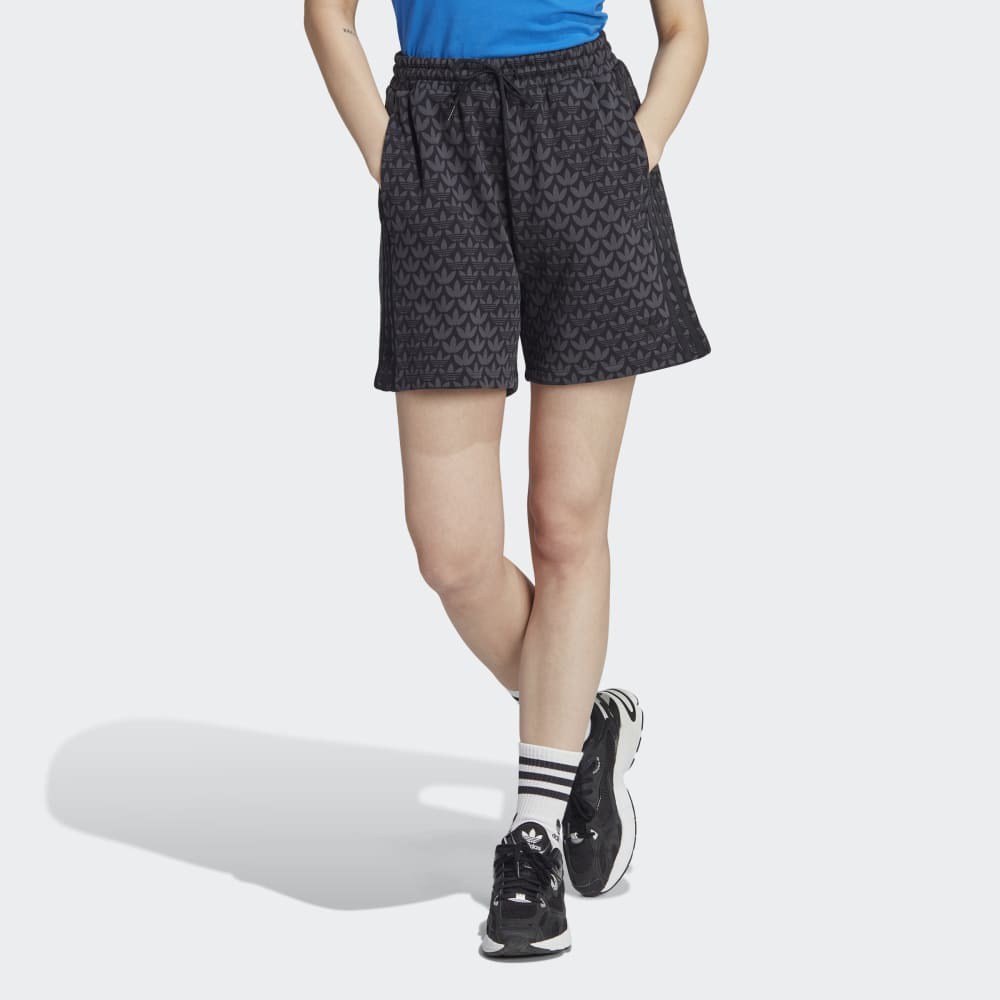 Шорты Adidas Originals Trefoil Monogram Shorts, Черный шорты adidas originals adidas adventure cargo shorts черный