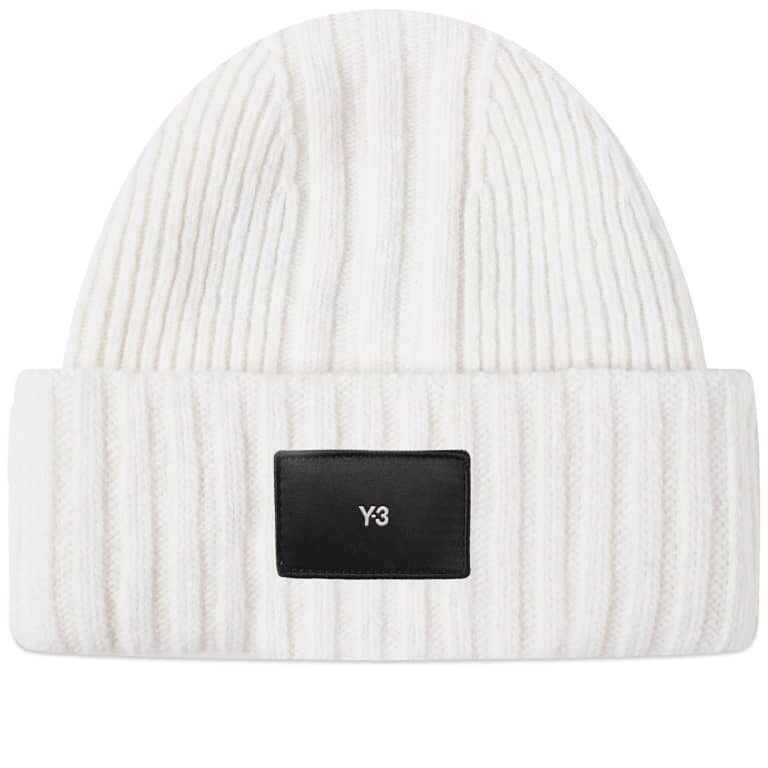 Шапка Y-3 Knit Beanie, светло-кремовый цена и фото