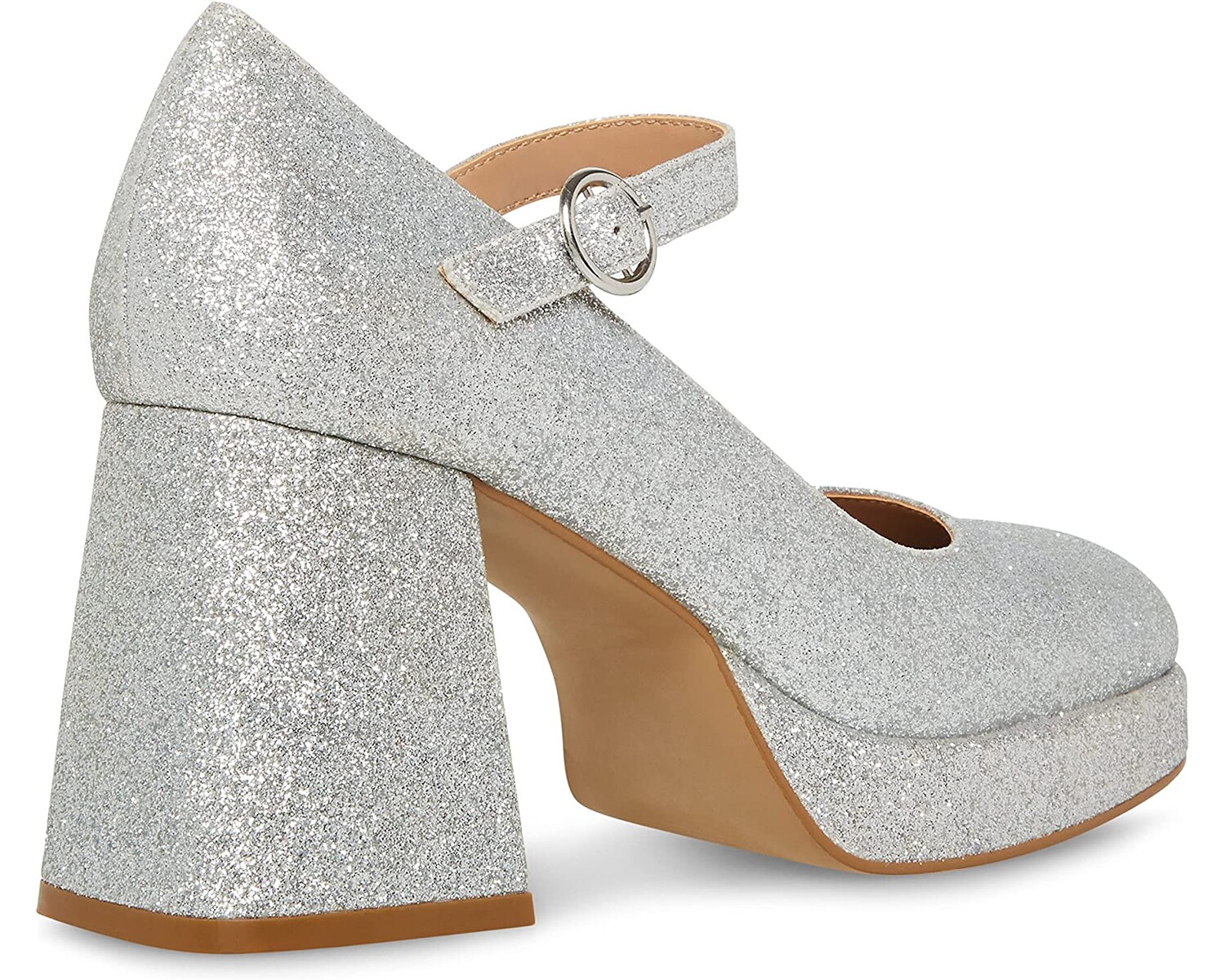 

Туфли на каблуках Mingle Mary Jane Pump Steve Madden, серебряный блеск