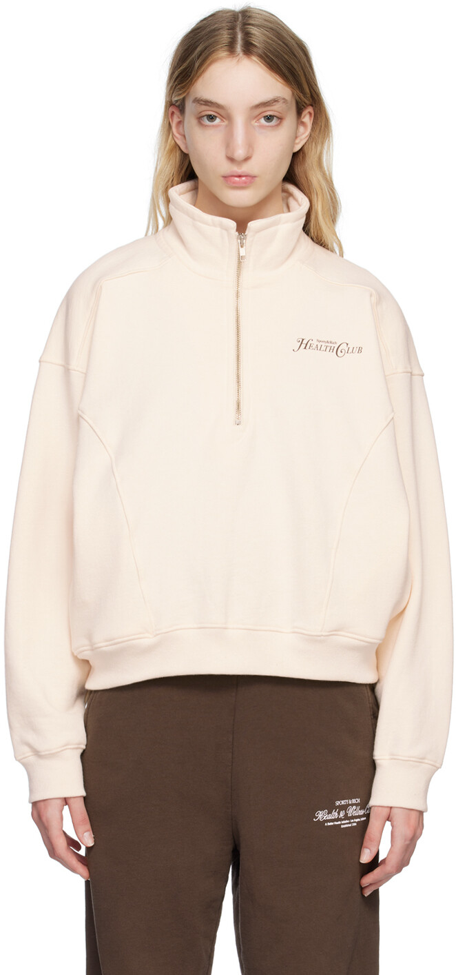 

Свитер Off-White с молнией до половины Sporty & Rich, Коричневый
