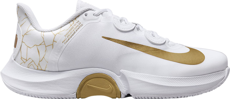 Кроссовки Nike Naomi Osaka x Wmns NikeCourt Air Zoom GP Turbo 'White Metallic Gold', белый фото
