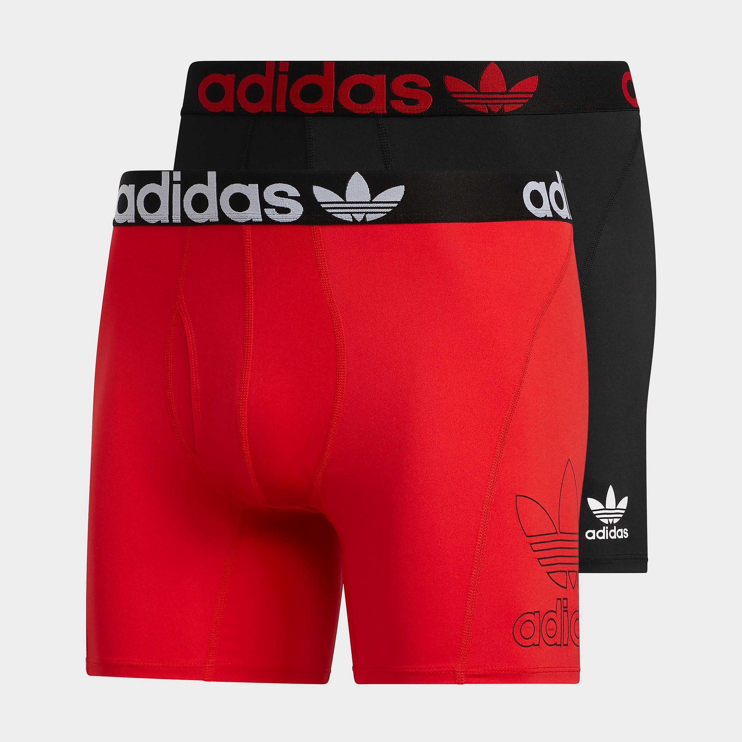 Мужские трусы боксеры Adidas Originals Trefoil 2 Pack, черный/красный –  заказать из-за границы с доставкой в «CDEK.Shopping»