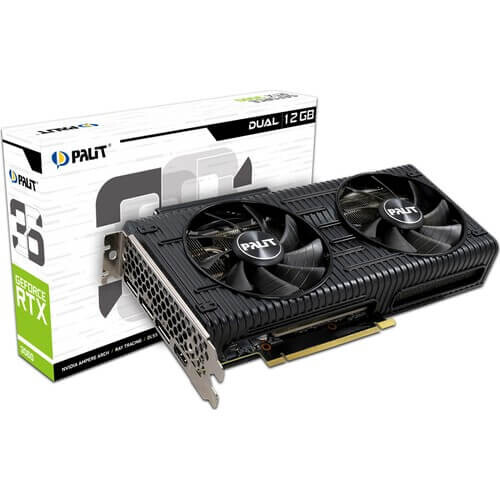 

Видеокарта Palit GeForce RTX 3060 12 ГБ (NE63060019K9-190AD)