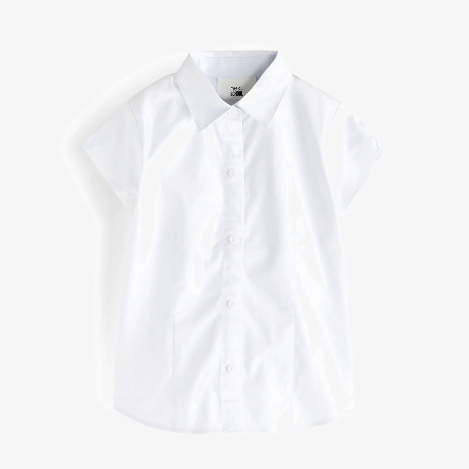 Рубашка для девочки Next Short Sleeve, белый рубашка с короткими рукавами укороченного кроя weekday белый