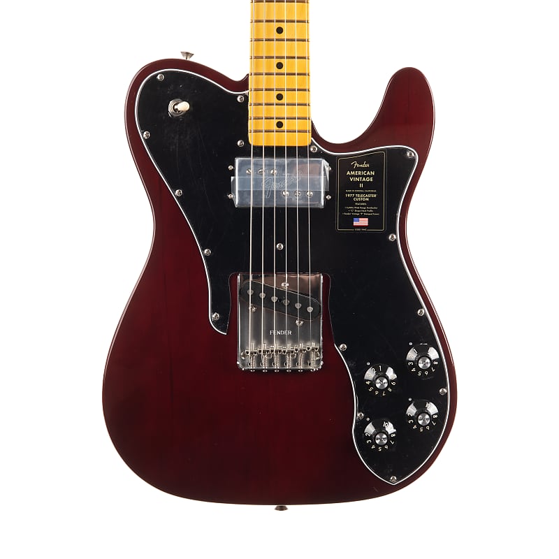 цена Fender American Vintage II 1977 Telecaster Custom Maple - Wine Red Fender American II Telecaster Custom Maple -