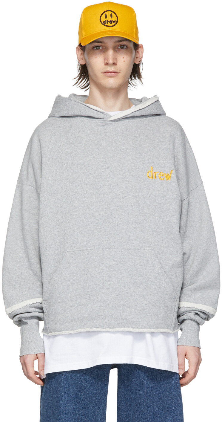 

SSENSE Эксклюзивная серая толстовка с надписью Scribble drew house