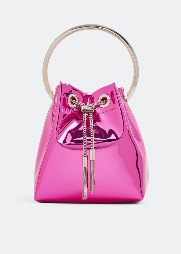 

Сумка JIMMY CHOO Bon Bon bucket bag, розовый