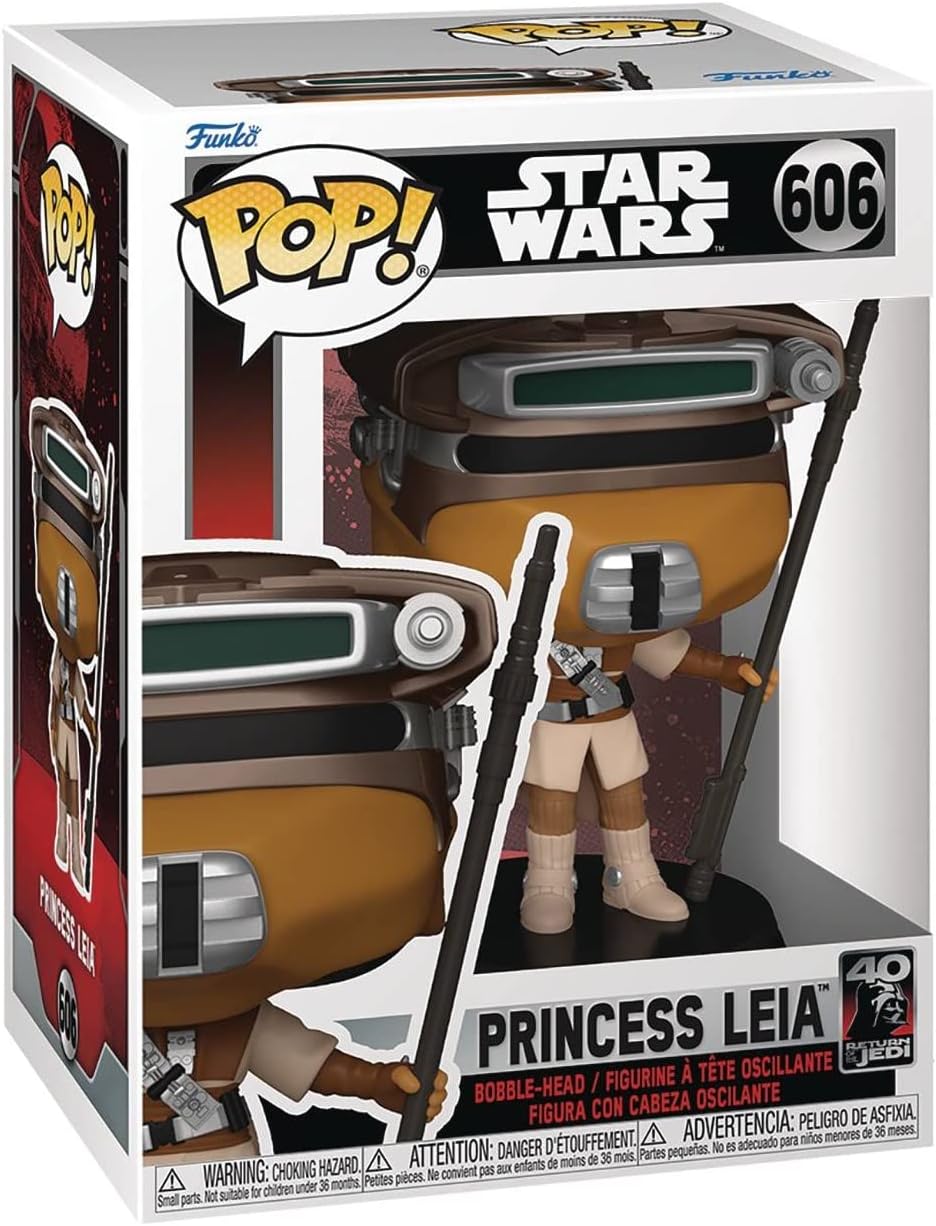 Фигурка Funko POP! Star Wars: Return of The Jedi 40th - Princess Leia in Boushh Disguise конструктор охотник за головами строительные блоки сапбэна din джарин грогу фигурка молодого люка скайуокера детские кубики фигурка
