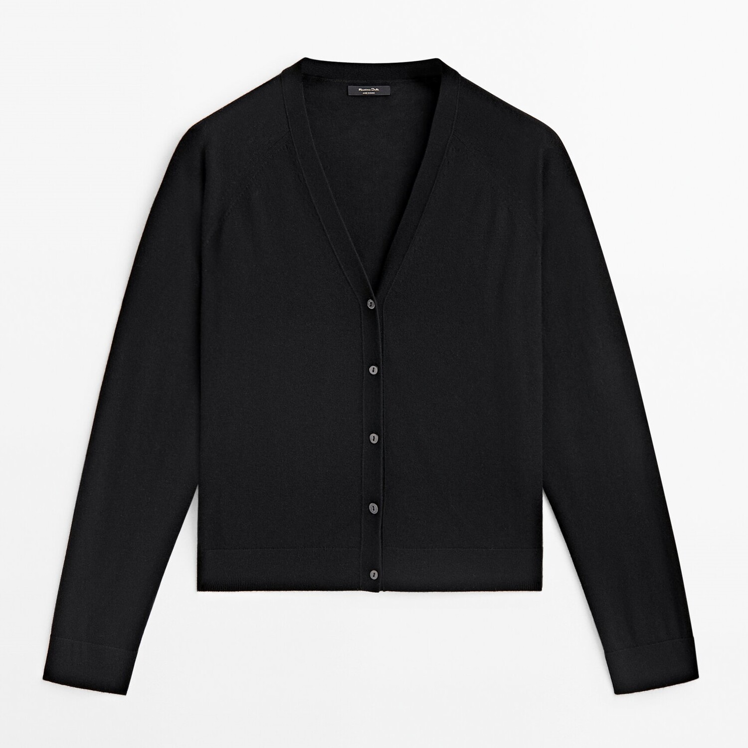 

Кардиган Massimo Dutti Knit V-neck With Buttons, черный