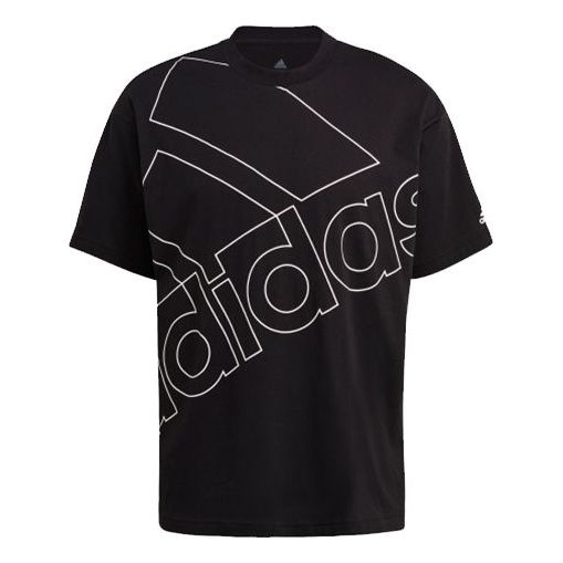 Футболка Adidas Casual Sports Round Neck Short Sleeve Black, Черный футболка adidas tennis sports round neck short sleeve navy blue синий