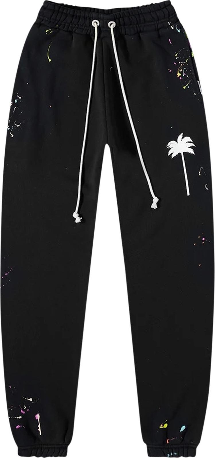 Спортивные брюки Palm Angels PXP Painted Sweatpants 'Black/White', черный - фото