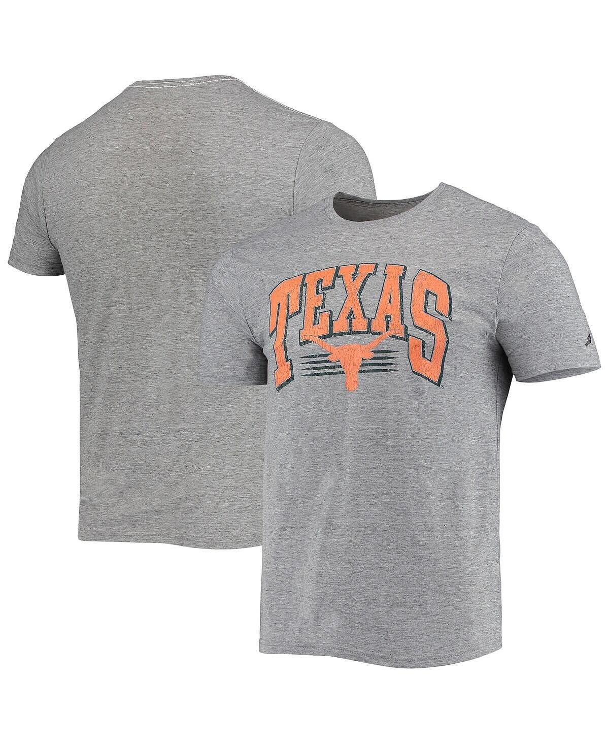 

Мужская серая футболка из переработанного джерси texas longhorns higherclassman reclaim League Collegiate Wear, мульти