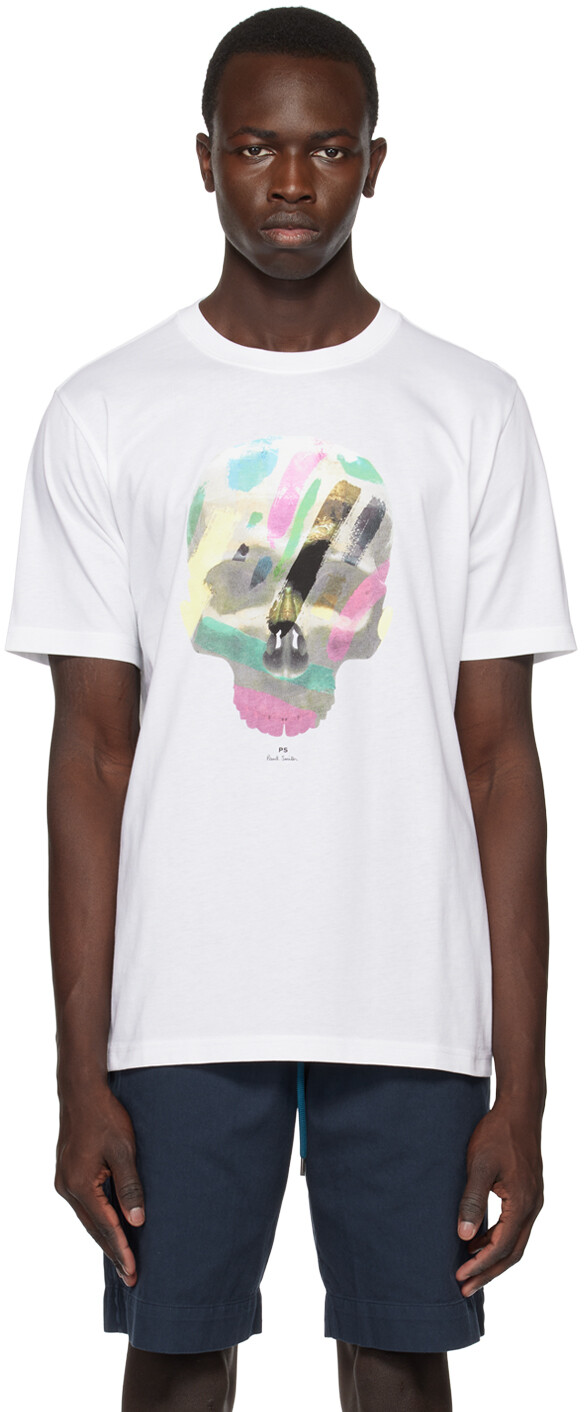 

Белая футболка с принтом PS by Paul Smith, Белый