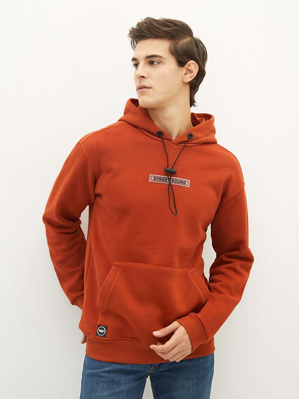 

Мужская толстовка с капюшоном и длинным рукавом LCW Casual