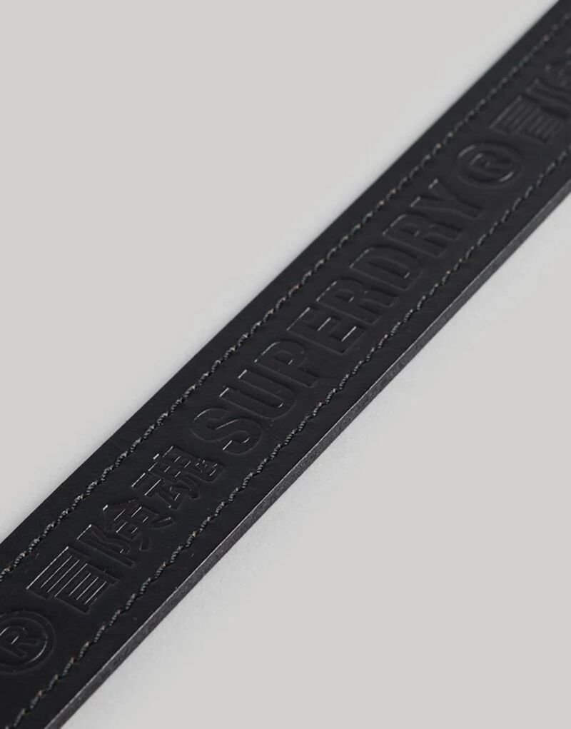 цена Черный винтажный ремень с фирменным логотипом Superdry