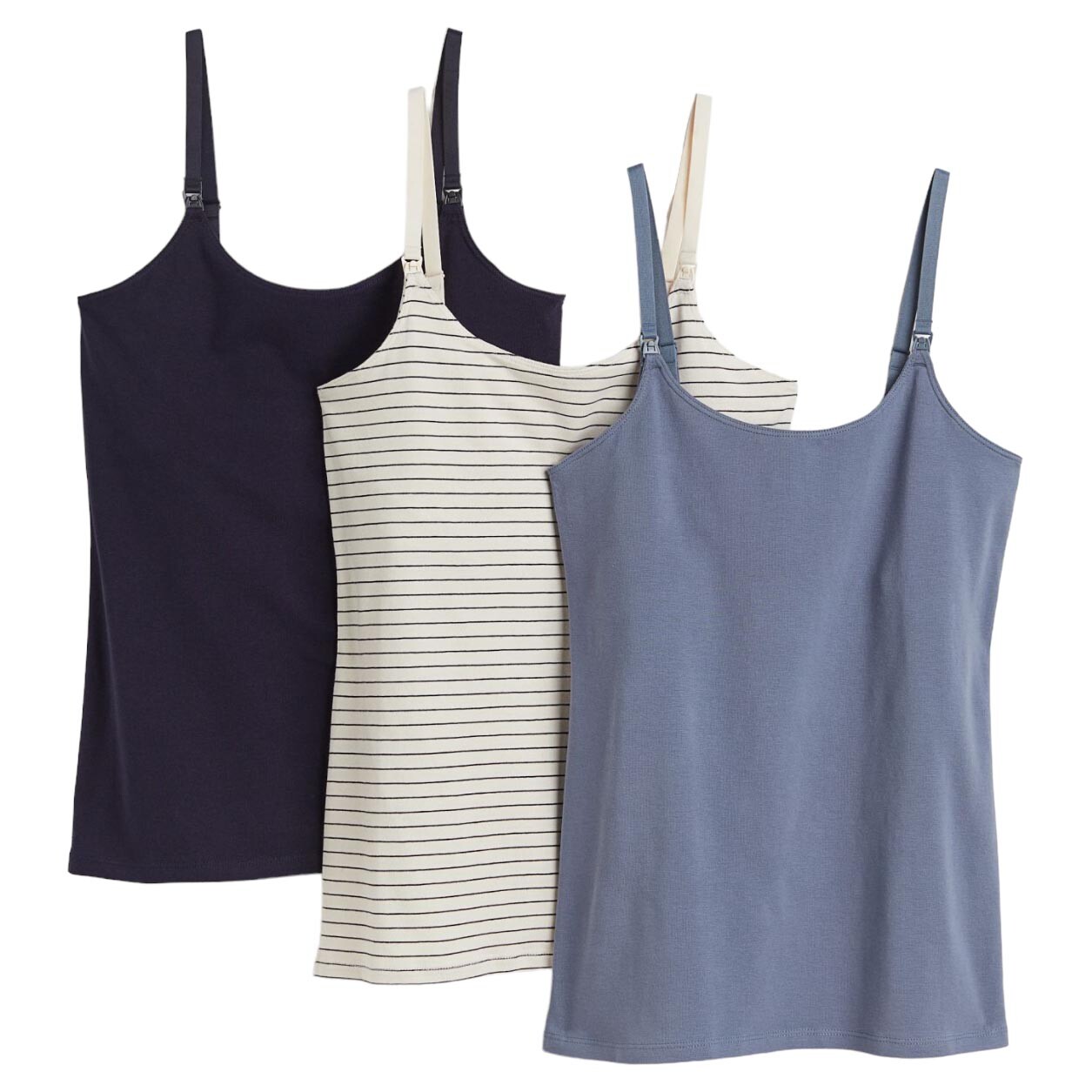 

Комплект топов для беременных H&M Nursing Tank, 3 предмета, синий