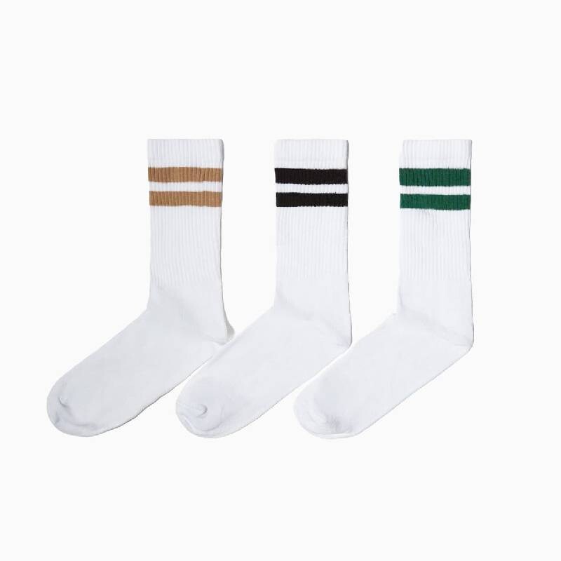 

Носки мужские Bershka Set Of 3 Pairs Of Striped, белый