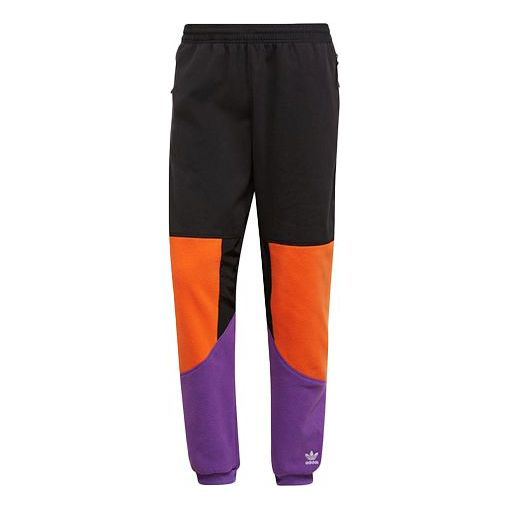 Спортивные штаны Adidas originals Splicing Colorblock Casual Sports Long Pants Black, Черный цена и фото