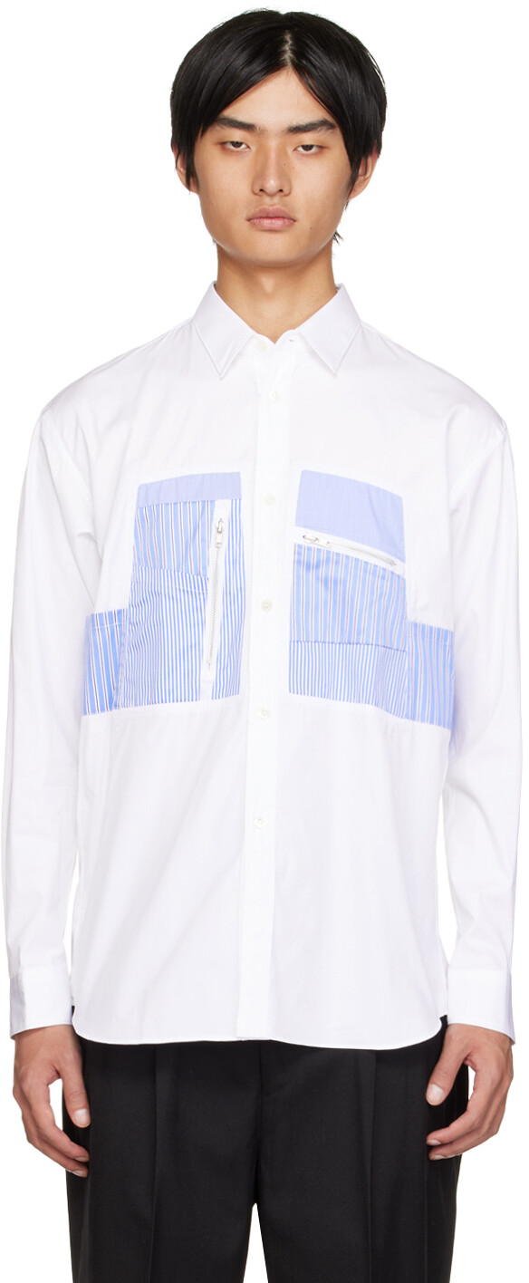 

Белая рубашка со вставками Comme des Garçons Shirt