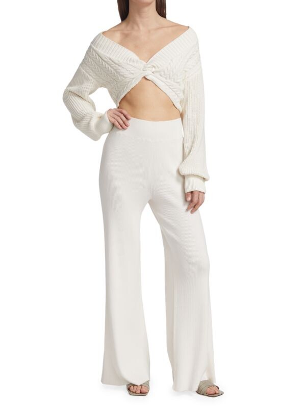 

Свитер Free People Emilie с открытыми плечами, белый